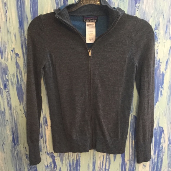 Patagonia Sweaters - Patagonia Merino Wool Zip-front Hoodie XS